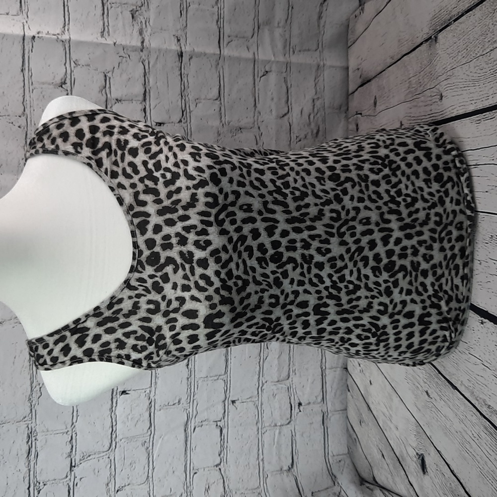 PINK Victoria's Secret Sleep Shirt Animal Print Black and White - Medium